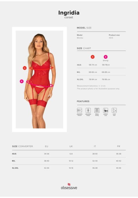 Obsessive - Gorset - Ingridia gorset i stringi M/L Obsessive - Gorset - Ingridia gorset i stringi M/L
