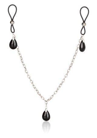 Biżuteria na sutki - Nonpierce Nipple Chain Jewelry Black