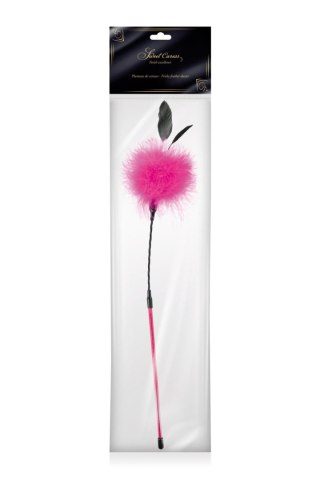Bat z łaskoczącym piórkiem - PINK POMPOM WHIP