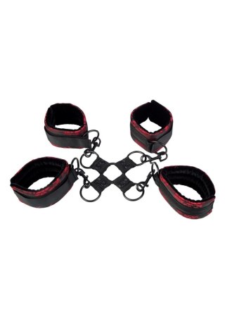 Kajdanki na nadgarstki i kostki - Scandal Hog Tie Black