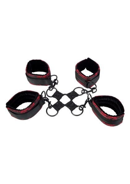 Kajdanki na nadgarstki i kostki - Scandal Hog Tie Black