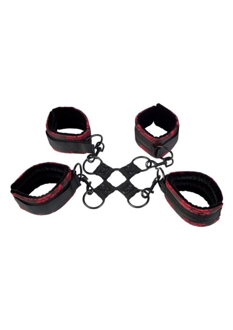 Kajdanki na nadgarstki i kostki - Scandal Hog Tie Black