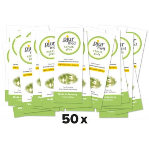 Pjur - Żel na bazie wody - pakiet 50 szt. po 1,5 ml - pjur MED Repair glide - Water based personal lubricant with hyaluron