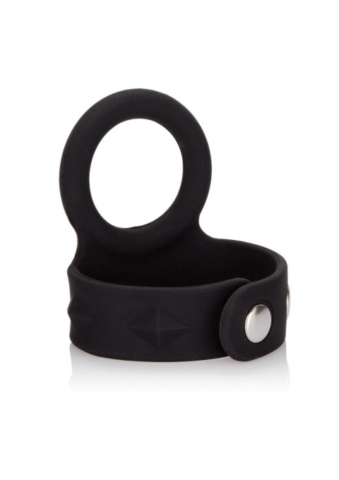 Pierścień erekcyjny - 3-Snap Scrotum Ring - Medium Black Pierścień erekcyjny - 3-Snap Scrotum Ring - Medium Black