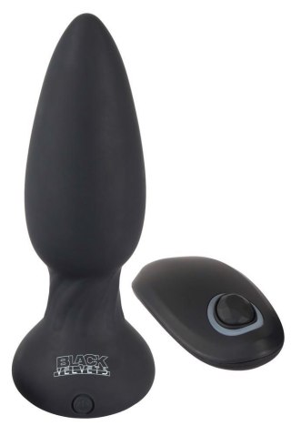 Wibrujący korek analny - Black Velvets RC Rotating & vi
