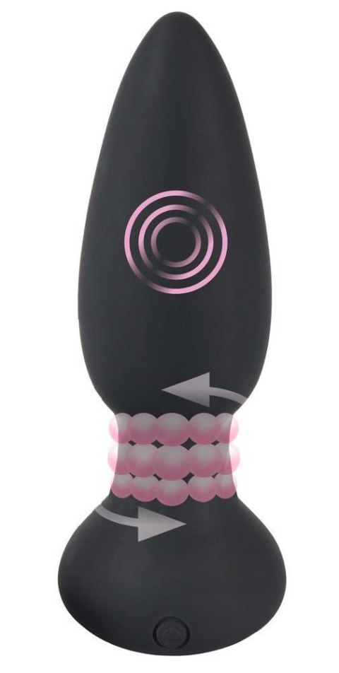 Wibrujący korek analny - Black Velvets RC Rotating & vi Wibrujący korek analny - Black Velvets RC Rotating & vi