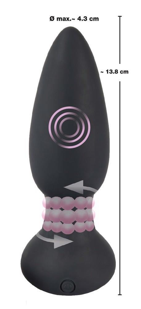Wibrujący korek analny - Black Velvets RC Rotating & vi Wibrujący korek analny - Black Velvets RC Rotating & vi