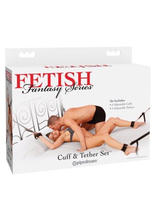 Wiązanie - Cuff & Tether Set Black