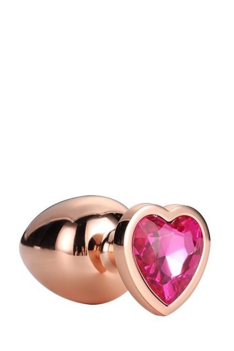 Korek analny z kryształkiem - GLEAMING LOVE ROSE GOLD PLUG MEDIUM Korek analny z kryształkiem - GLEAMING LOVE ROSE GOLD PLUG MEDIUM