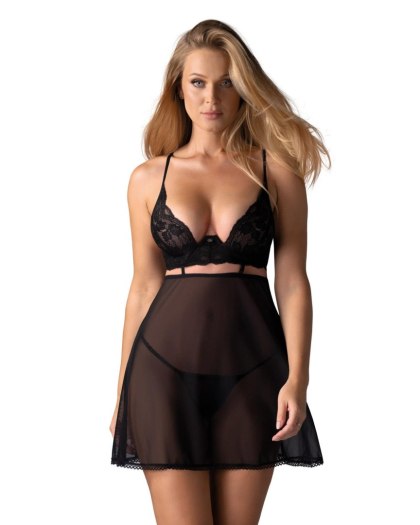Obsessive - Babydoll - Nutris babydoll i stringi XS/S