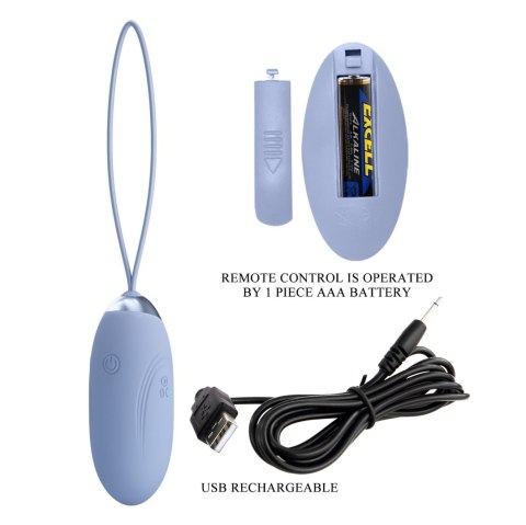 Jajko sterowane pilotem - JENNY Dream chaser 1, Blue, Wireless remote control 12 vibration functions Jajko sterowane pilotem - JENNY Dream chaser 1, Blue, Wireless remote control 12 vibration functions