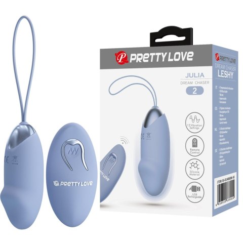 PRETTY LOVE - JULIA Dream chaser 2, Blue, Wireless remote control 12 vibration functions PRETTY LOVE - JULIA Dream chaser 2, Blue, Wireless remote control 12 vibration functions