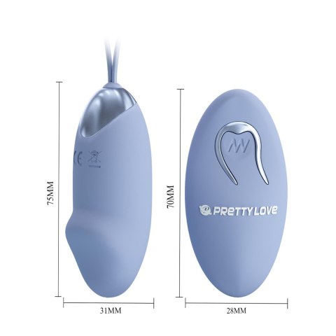 PRETTY LOVE - JULIA Dream chaser 2, Blue, Wireless remote control 12 vibration functions PRETTY LOVE - JULIA Dream chaser 2, Blue, Wireless remote control 12 vibration functions