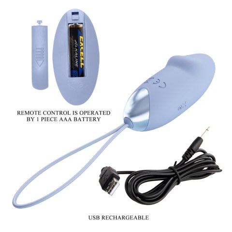 PRETTY LOVE - JULIA Dream chaser 2, Blue, Wireless remote control 12 vibration functions PRETTY LOVE - JULIA Dream chaser 2, Blue, Wireless remote control 12 vibration functions