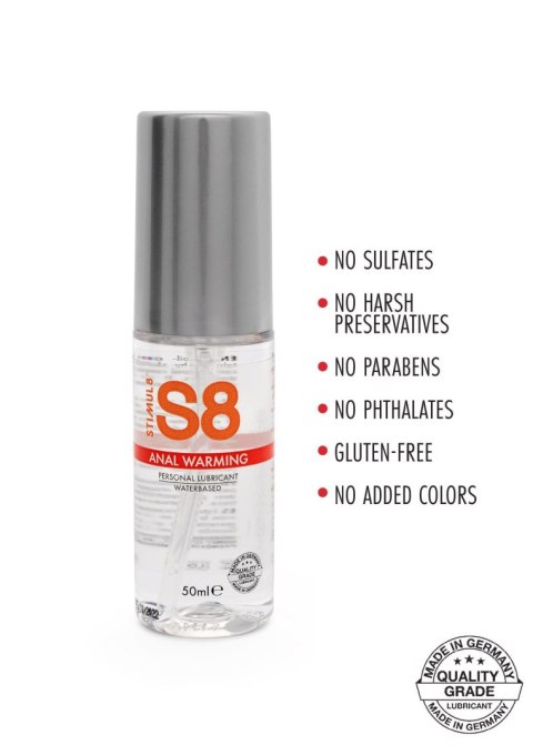 S8 - Żel analny rozgrzewający - Warming Anal Lube 50ml Warming S8 - Żel analny rozgrzewający - Warming Anal Lube 50ml Warming