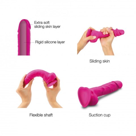 Dildo - SLIDING SKIN REALISTIC DILDO FUCHSIA L Dildo - SLIDING SKIN REALISTIC DILDO FUCHSIA L