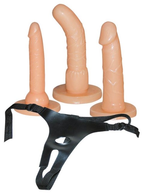 Strap-on z trzema wymiennymi dildami - Strap On! Strap-on z trzema wymiennymi dildami - Strap On!