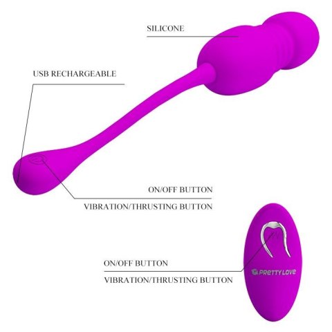PRETTY LOVE - Callieri, 12 vibration functions 12 thrusting settings Memory function Wireless remote control PRETTY LOVE - Callieri, 12 vibration functions 12 thrusting settings Memory function Wireless remote control