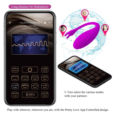 PRETTY LOVE - Catalina, 12 vibration functions Mobile APP Long-distance Control PRETTY LOVE - Catalina, 12 vibration functions Mobile APP Long-distance Control