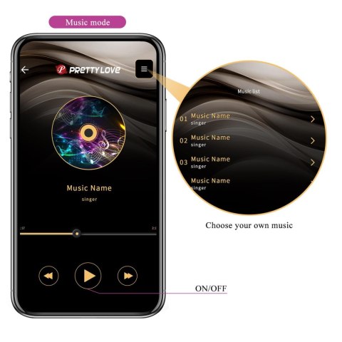 PRETTY LOVE - Doreen, 12 vibration functions 3 electric shock functions Mobile APP Long-distance Control PRETTY LOVE - Doreen, 12 vibration functions 3 electric shock functions Mobile APP Long-distance Control