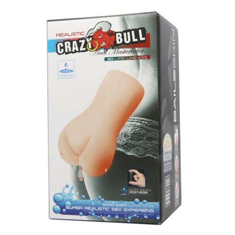 CRAZY BULL- REALISTIC 3D LIFE-LIKE ASS, Water lubricant CRAZY BULL- REALISTIC 3D LIFE-LIKE ASS, Water lubricant