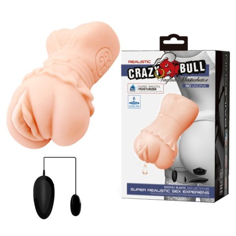 CRAZY BULL - Realistic Vagina Masturbator, Vibration Water lubricant, 3 AAA batteries CRAZY BULL - Realistic Vagina Masturbator, Vibration Water lubricant, 3 AAA batteries