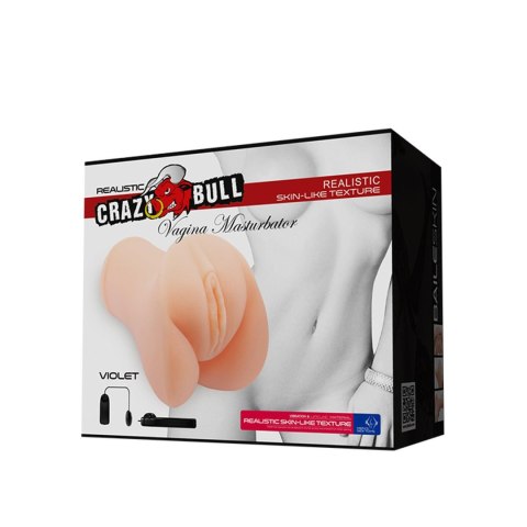 CRAZY BULL- VIOLET REALISTIC VAGINA, Vibration CRAZY BULL- VIOLET REALISTIC VAGINA, Vibration