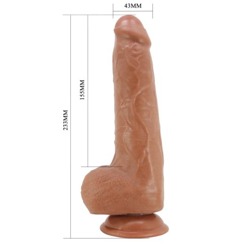 PRETTY LOVE - DRACO 9.2"(233mm) Sliding Skin Series TPR, Suction base PRETTY LOVE - DRACO 9.2"(233mm) Sliding Skin Series TPR, Suction base