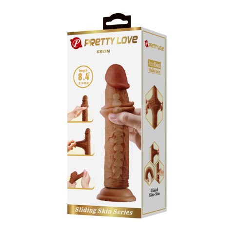 PRETTY LOVE - KEON 8.4"(214mm) Sliding Skin Series TPR, Suction base Bendable PRETTY LOVE - KEON 8.4"(214mm) Sliding Skin Series TPR, Suction base Bendable