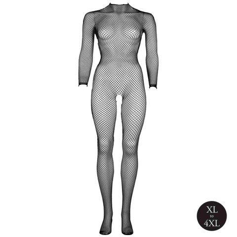 Le Désir - Bodystocking z siateczkową strukturą, otwartym krokiem i golfem Le Désir - Bodystocking z siateczkową strukturą, otwartym krokiem i golfem