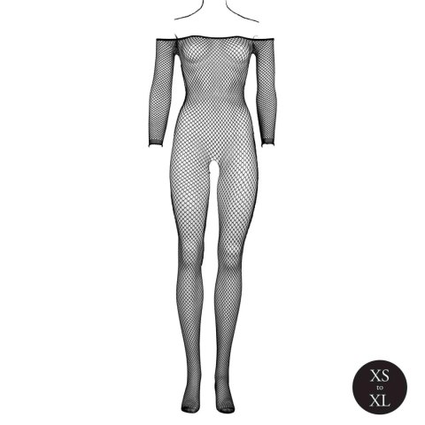 Le Désir - Bodystocking with off shoulder neckline, fishnet structure and open crotch. Le Désir - Bodystocking with off shoulder neckline, fishnet structure and open crotch.