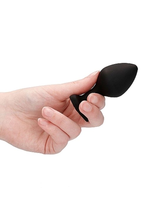 Korek analny z kryształkiem - Diamond Heart Butt Plug - Large - Black Korek analny z kryształkiem - Diamond Heart Butt Plug - Large - Black