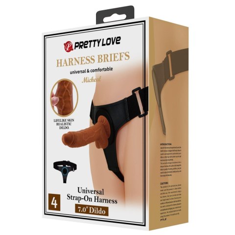 Stap-on - HARNESS BRIEFS- Micheal, Universal Strap-On, 7.0'' Dildo Stap-on - HARNESS BRIEFS- Micheal, Universal Strap-On, 7.0'' Dildo