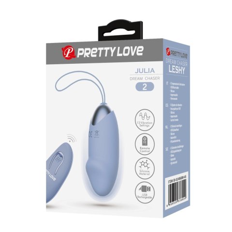 PRETTY LOVE - JULIA Dream chaser 2, Blue, Wireless remote control 12 vibration functions PRETTY LOVE - JULIA Dream chaser 2, Blue, Wireless remote control 12 vibration functions