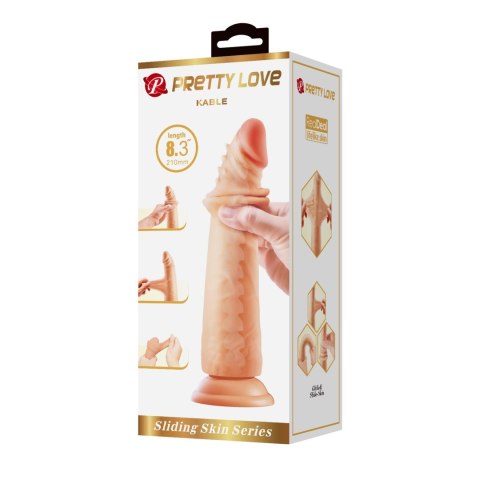 PRETTY LOVE - KABLE 8.3"(210mm) Sliding Skin Series TPR / ABS, Bendable Suction base PRETTY LOVE - KABLE 8.3"(210mm) Sliding Skin Series TPR / ABS, Bendable Suction base