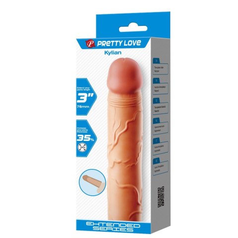 PRETTY LOVE - Kylian Flesh, Extend your penis lenghth 3'' (76mm) PRETTY LOVE - Kylian Flesh, Extend your penis lenghth 3'' (76mm)