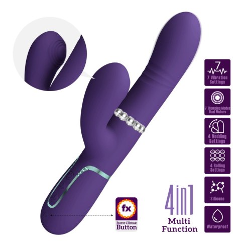 PRETTY LOVE - Mariana dark purple, 7 vibration functions, 7 thrusting settings, 4 rolling functions,4 nodding functions PRETTY LOVE - Mariana dark purple, 7 vibration functions, 7 thrusting settings, 4 rolling functions,4 nodding functions