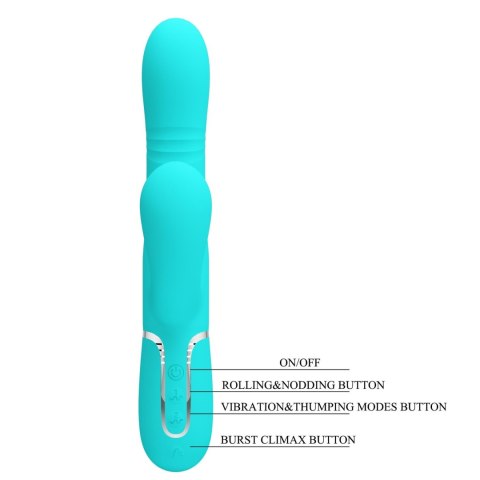 PRETTY LOVE - Mariana light blue, 7 vibration functions, 7 thrusting settings, 4 rolling functions, 4 nodding functions PRETTY LOVE - Mariana light blue, 7 vibration functions, 7 thrusting settings, 4 rolling functions, 4 nodding functions
