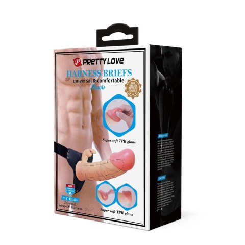 PRETTY LOVE - Mavis Flesh, Universal Strap-On Harness, Dildo 7.4'' TPR PRETTY LOVE - Mavis Flesh, Universal Strap-On Harness, Dildo 7.4'' TPR