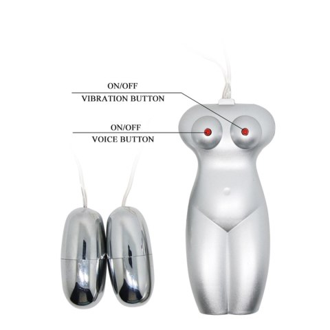 BAILE - Masturbator toy, TPR, double vibrating egg with voice, tighten,shrink 3AAA batteries BAILE - Masturbator toy, TPR, double vibrating egg with voice, tighten,shrink 3AAA batteries