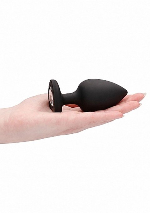 Korek analny z kryształkiem - Diamond Heart Butt Plug - Extra Large - Black Korek analny z kryształkiem - Diamond Heart Butt Plug - Extra Large - Black