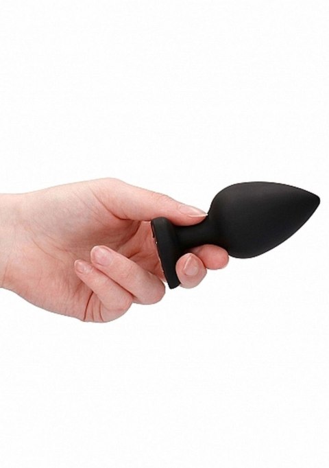 Korek analny z kryształkiem - Diamond Heart Butt Plug - Extra Large - Black Korek analny z kryształkiem - Diamond Heart Butt Plug - Extra Large - Black
