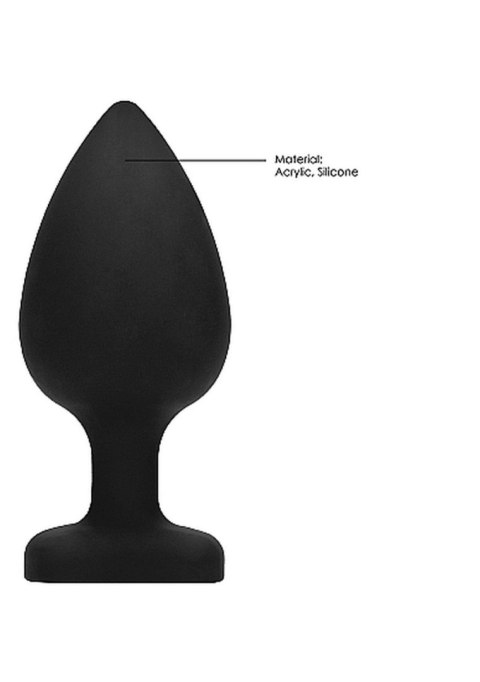 Korek analny z kryształkiem - Diamond Heart Butt Plug - Extra Large - Black Korek analny z kryształkiem - Diamond Heart Butt Plug - Extra Large - Black