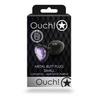 Korek analny z kryształkiem - Heart Gem Butt Plug - Small