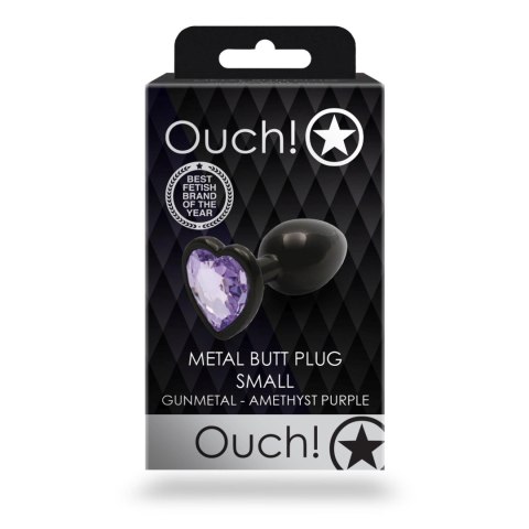 Korek analny z kryształkiem - Heart Gem Butt Plug - Small Korek analny z kryształkiem - Heart Gem Butt Plug - Small