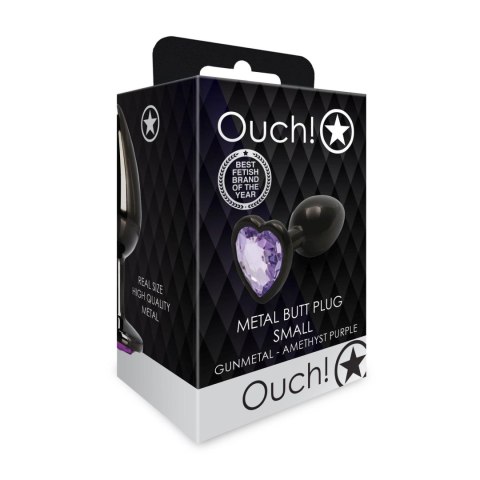 Korek analny z kryształkiem - Heart Gem Butt Plug - Small Korek analny z kryształkiem - Heart Gem Butt Plug - Small