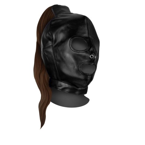 Maska z brązowym kucykiem - Mask with Brown Ponytail - Black Maska z brązowym kucykiem - Mask with Brown Ponytail - Black