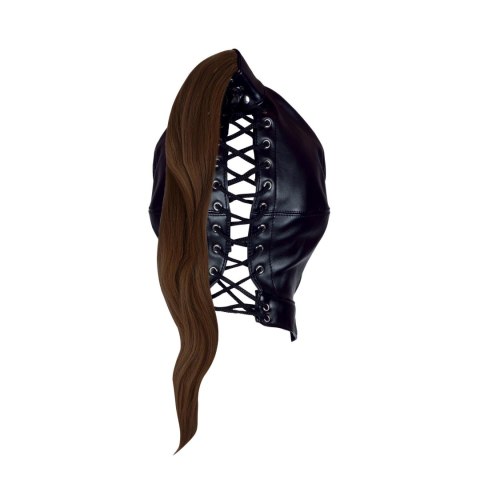 Maska z brązowym kucykiem - Mask with Brown Ponytail - Black Maska z brązowym kucykiem - Mask with Brown Ponytail - Black