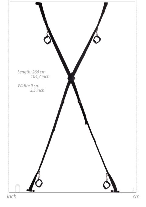 Over the Door Bondage Cross - Black Over the Door Bondage Cross - Black