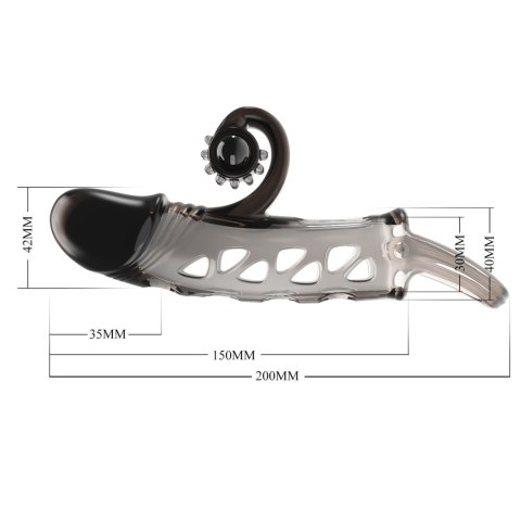 ROMANCE - Penis sleeve, TPE material,vibration, battery LR41*3, Black ROMANCE - Penis sleeve, TPE material,vibration, battery LR41*3, Black